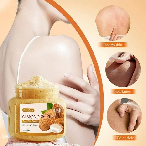 Sadoer Almond Scrub Soft And Exfoliating Bath Salt Scrub - 350g Sadoer