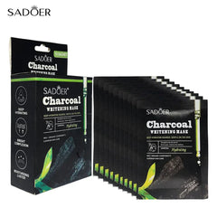 Sadoer Charcoal Whitening Face Mask – Pack of 10 Sadoer