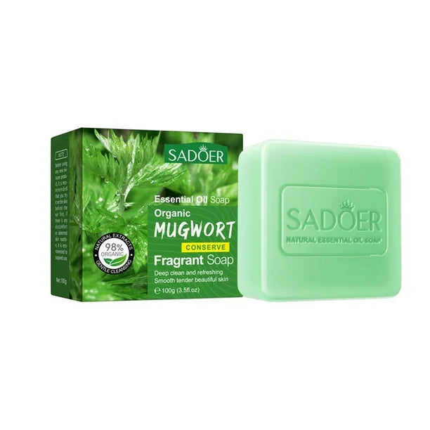 Sadoer Essential Oil Soap Organic Mugwort Conserve Fragrant Soap - 100g Sadoer