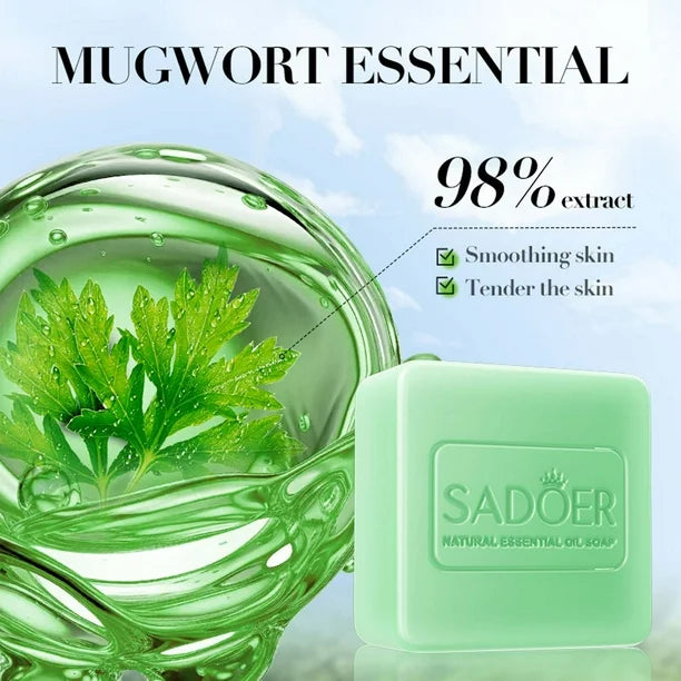 Sadoer Essential Oil Soap Organic Mugwort Conserve Fragrant Soap - 100g Sadoer