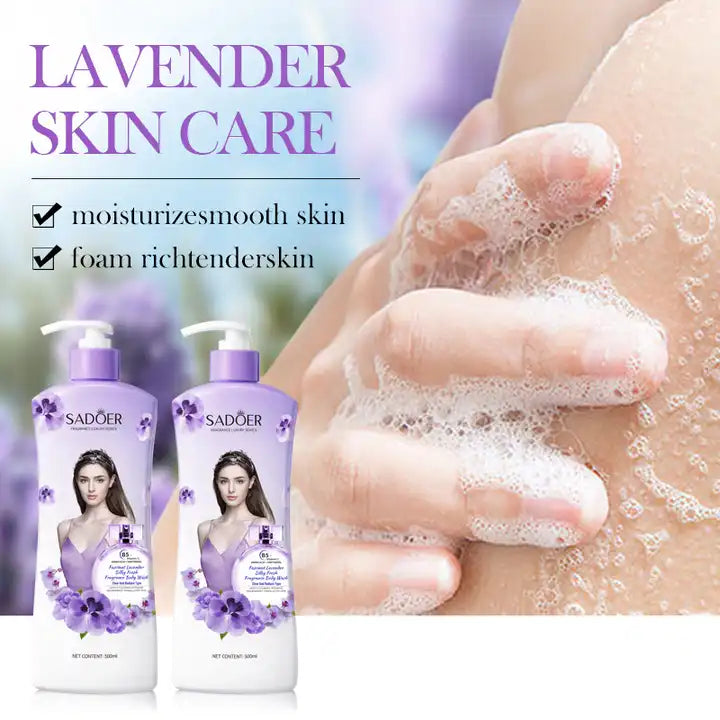 Sadoer Fragrance Luxury Series Lavender Silky Fresh Body Wash - 500ml Sadoer
