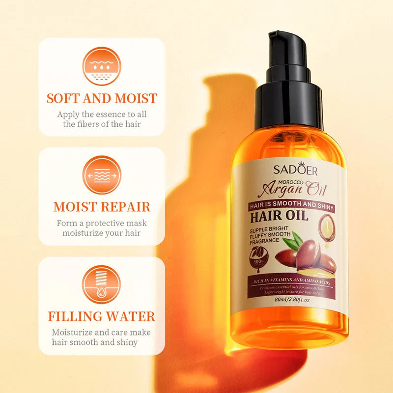 Sadoer Morocco Argan Oil Hair Care Hair Oil - 80ml Sadoer