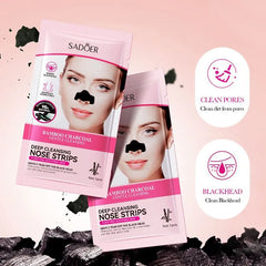 Sadoer Pink Bamboo Charcoal Deep Cleansing Nose Strips - 6 Strips Sadoer