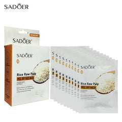 Sadoer Rice Raw Pulp Peel Off Face Mask – Pack of 10 | Deep Hydration & Brightenin Sadoer