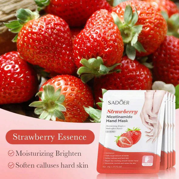 Sadoer Strawberry Nicotinamide Moisturizing Hand mask Sadoer
