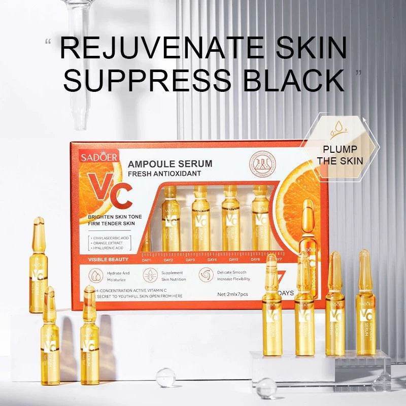 Sadoer VC Whitening Anti Wrinkle Ampoule Face Serum - 7Pcs Sadoer