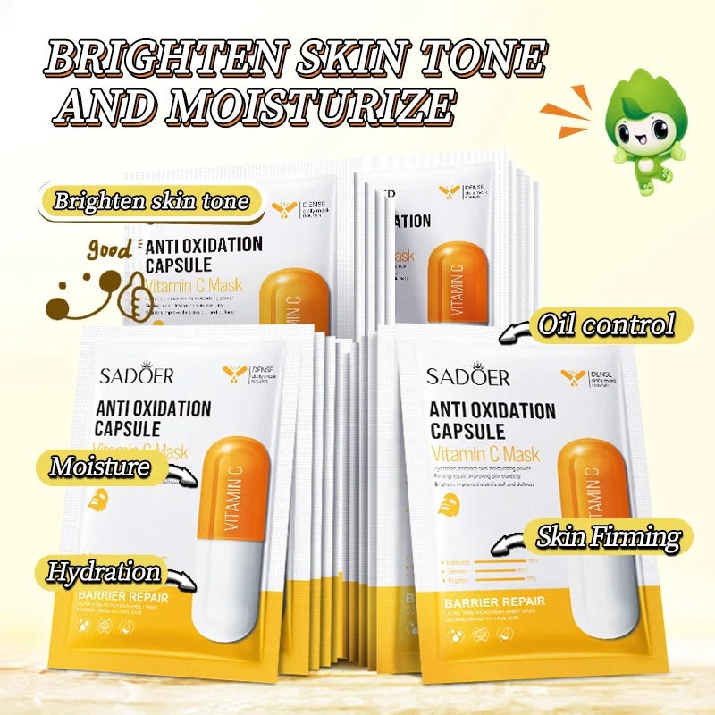 Sadoer Vitamin C Anti Oxidation Capsule Facial Sheet Mask Sadoer