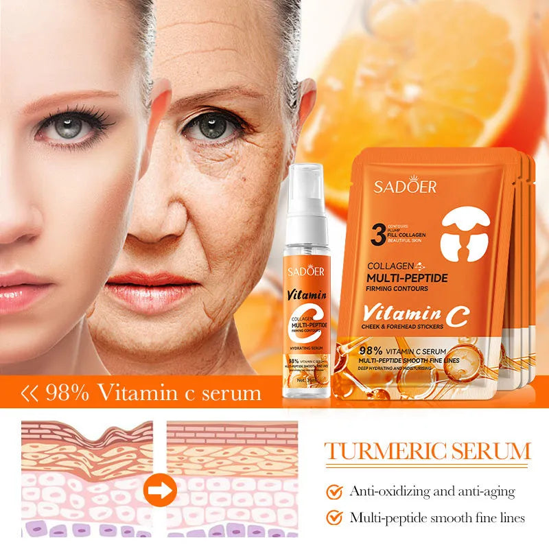 Sadoer Multi-Peptide Collagen Vitamin C Nourishing Skin Care Set Sadoer