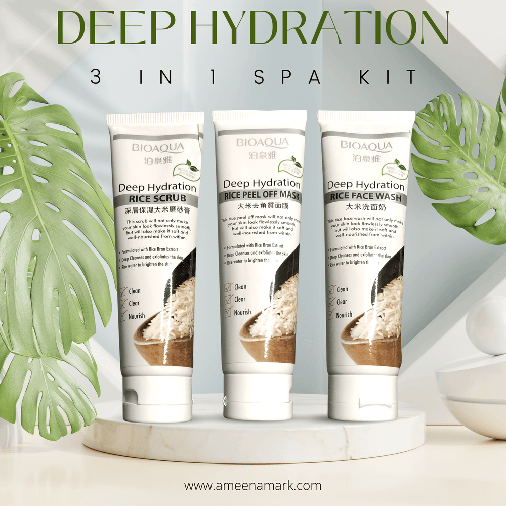 BIOAQUA Deep Hydration 3in1 Spa kit with Free Rice Soap Bioaqua