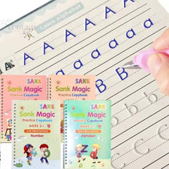 Sank Magic Practice Copybooks with Magic Pen - 10 Refills( Pack Of 4 ) Cosmia.pk