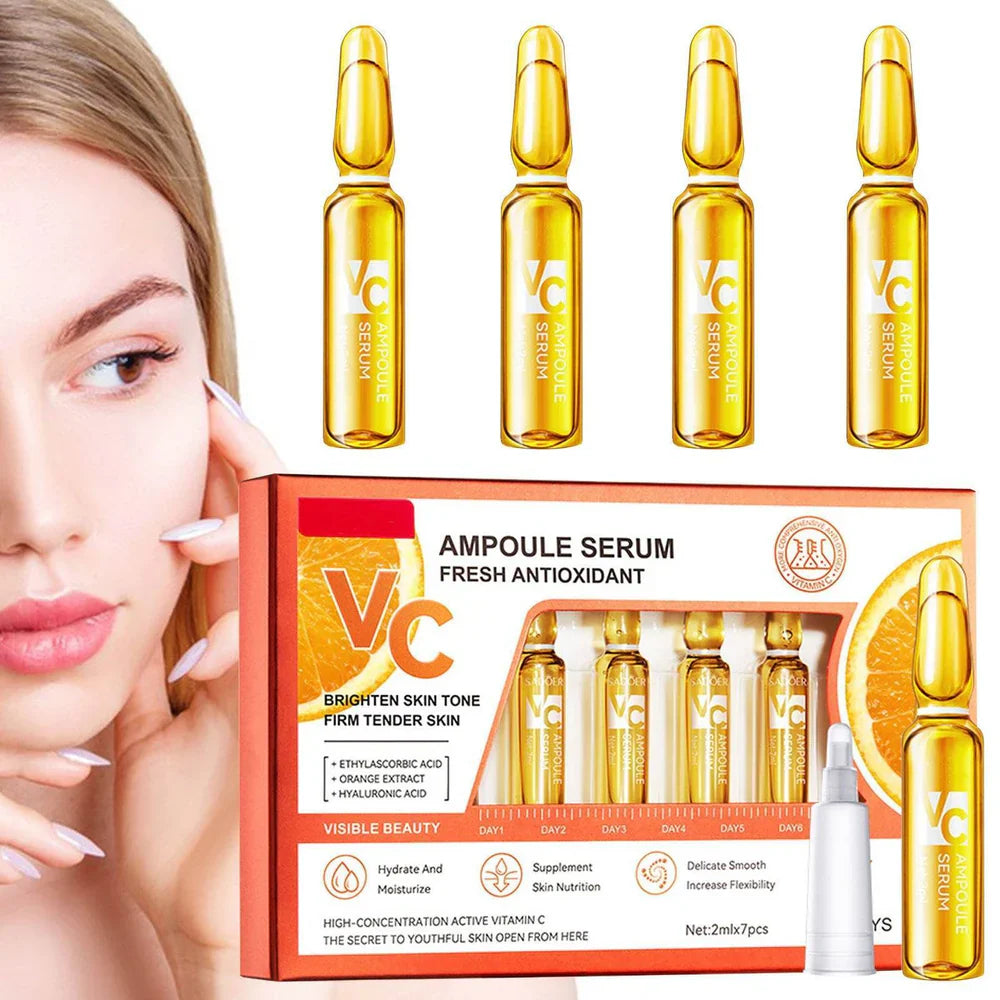 Sadoer VC Whitening Anti Wrinkle Ampoule Face Serum - 7Pcs Sadoer