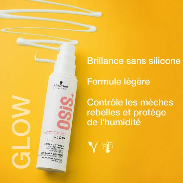 Schwarzkopf Osis+ Glow Frizz Control & Shine Serum - 50ml Schwarzkopf
