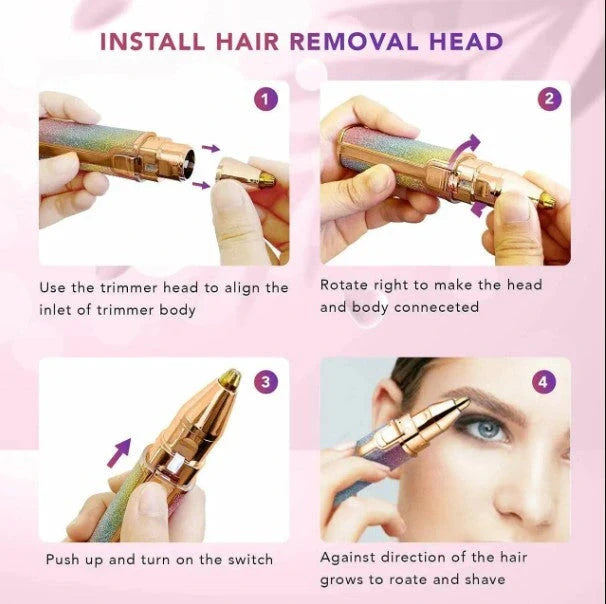 2-in-1 Rechargeable Facial & Eyebrow Hair Trimmer Cosmia.pk