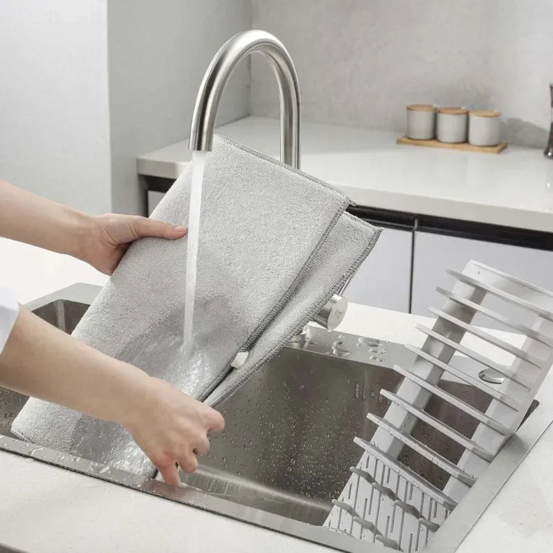Dish Drying Mat with Drain Rack – Absorbent Kitchen Counter Mat Cosmia.pk