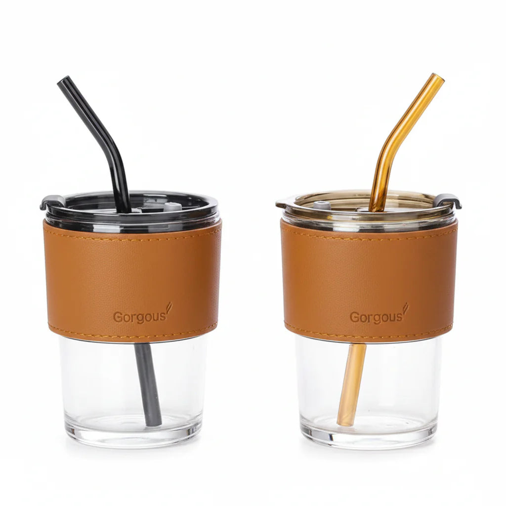 Coffee Cup With Straw - 400ml Cosmia.pk