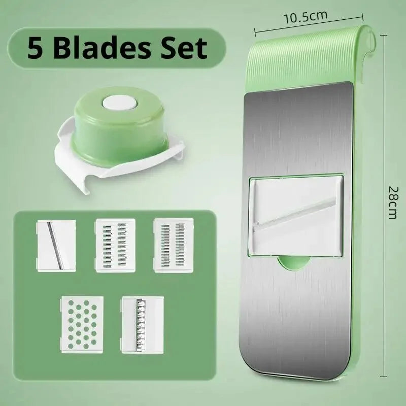 5 in 1 Stainless Steel Vegetable Cutter & Grater Cosmia.pk