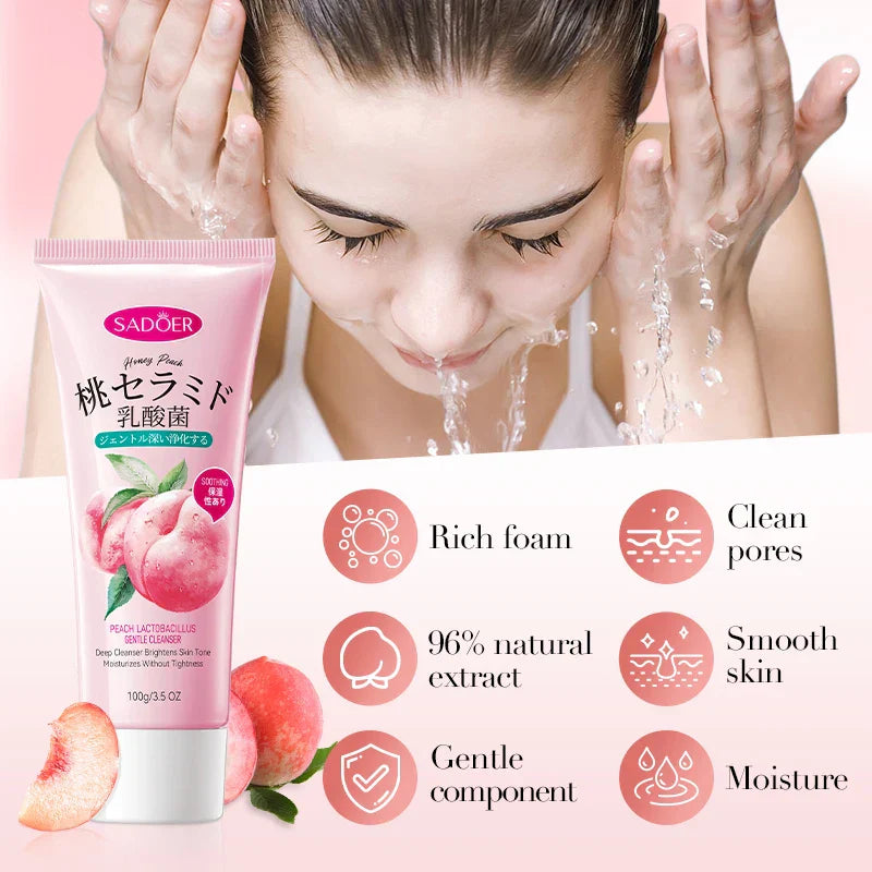SADOER Organic Fruit Peach Cleanser Oil Control Facial Cleanser - 100gm Sadoer