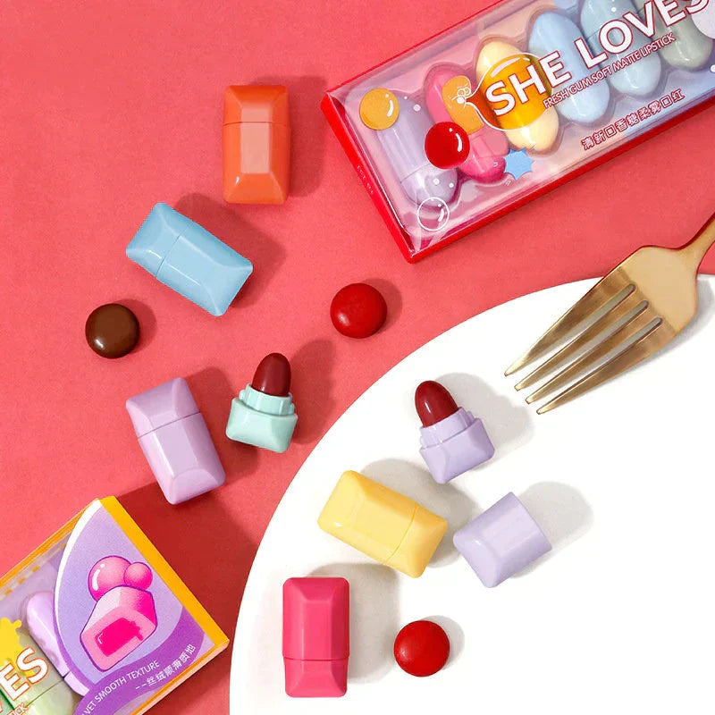 She Loves 8 Pcs Mini Candy Matte Lipstick Set She Loves