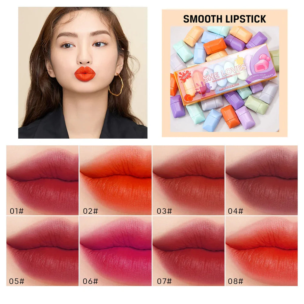 She Loves 8 Pcs Mini Candy Matte Lipstick Set She Loves