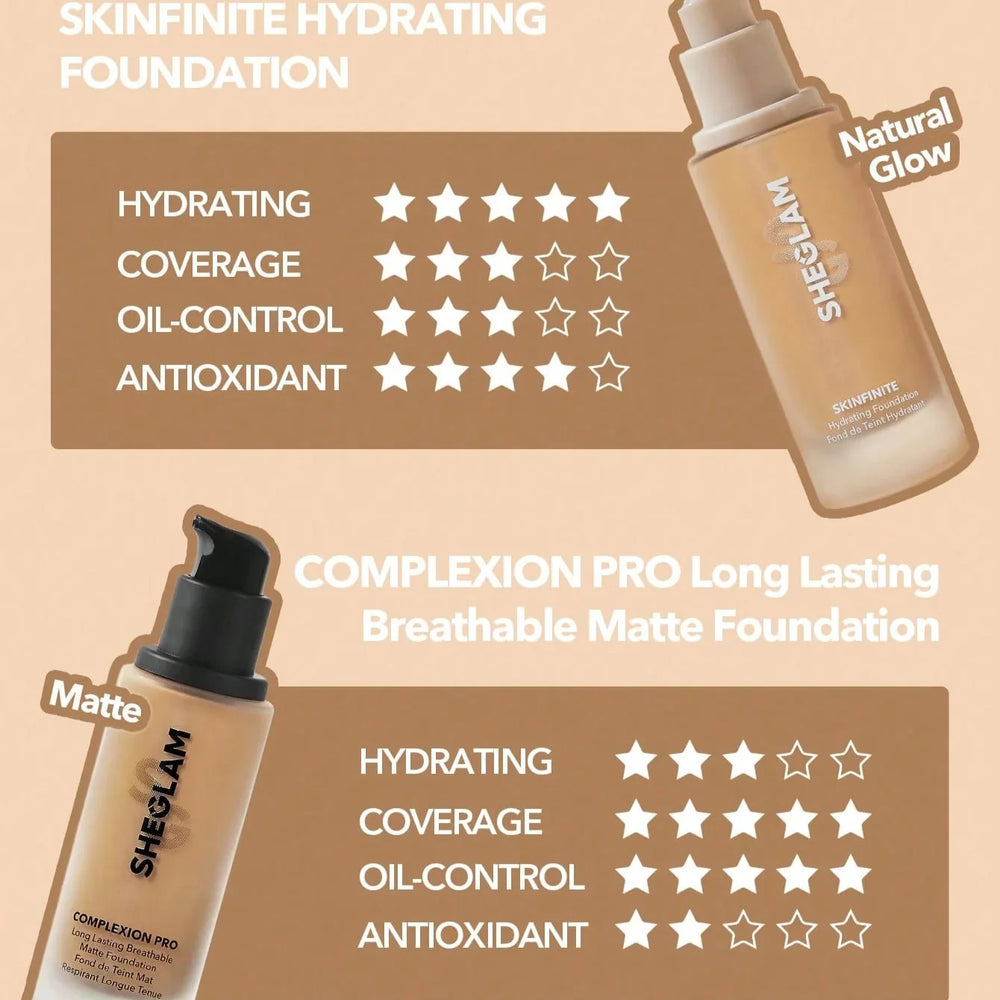 Sheglam Complexion Pro Long Lasting Breathable Matte Foundation - 30ml Sheglam