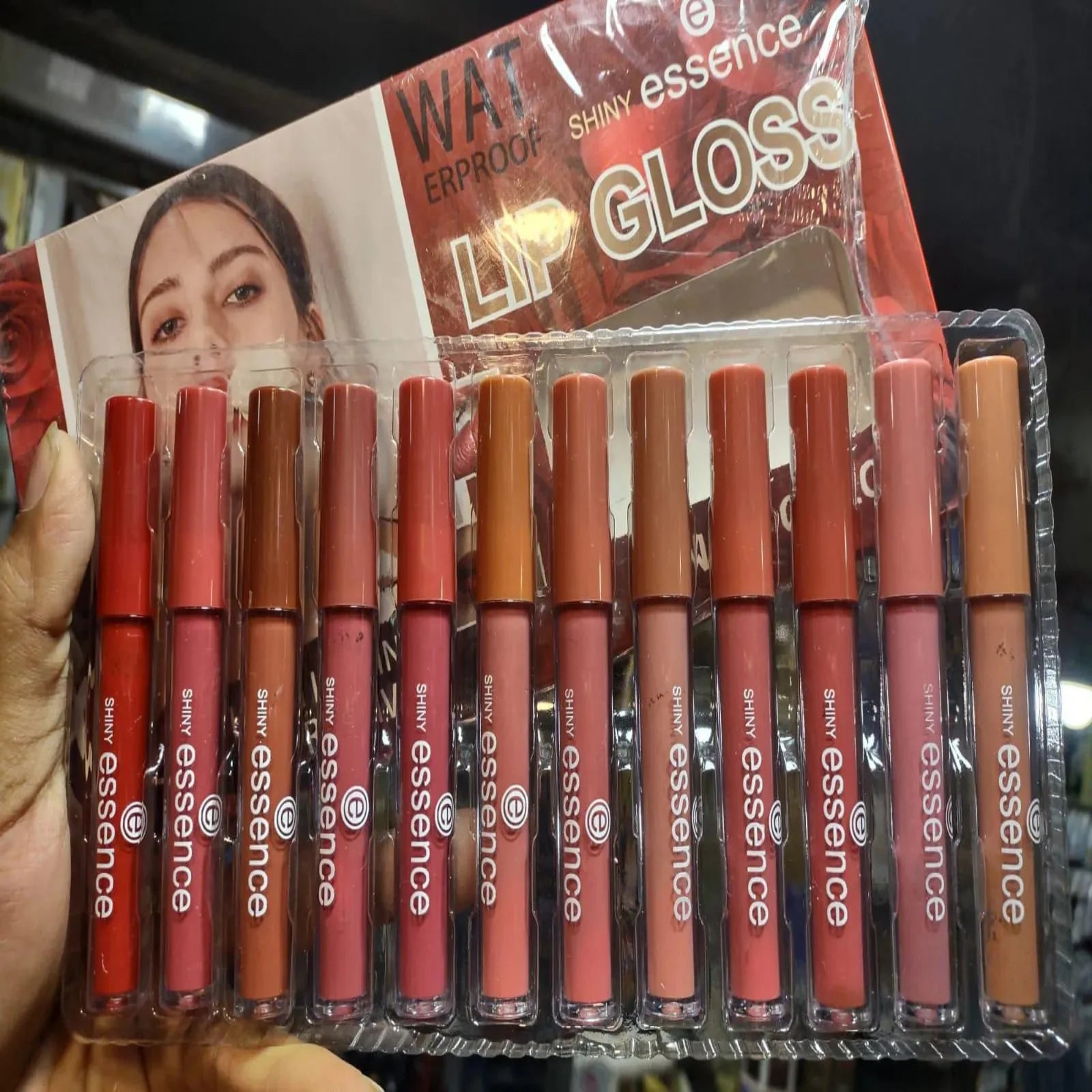 Shiny Essence Lip Gloss New Color Waterproof Pack Of 12 Shiny Essence