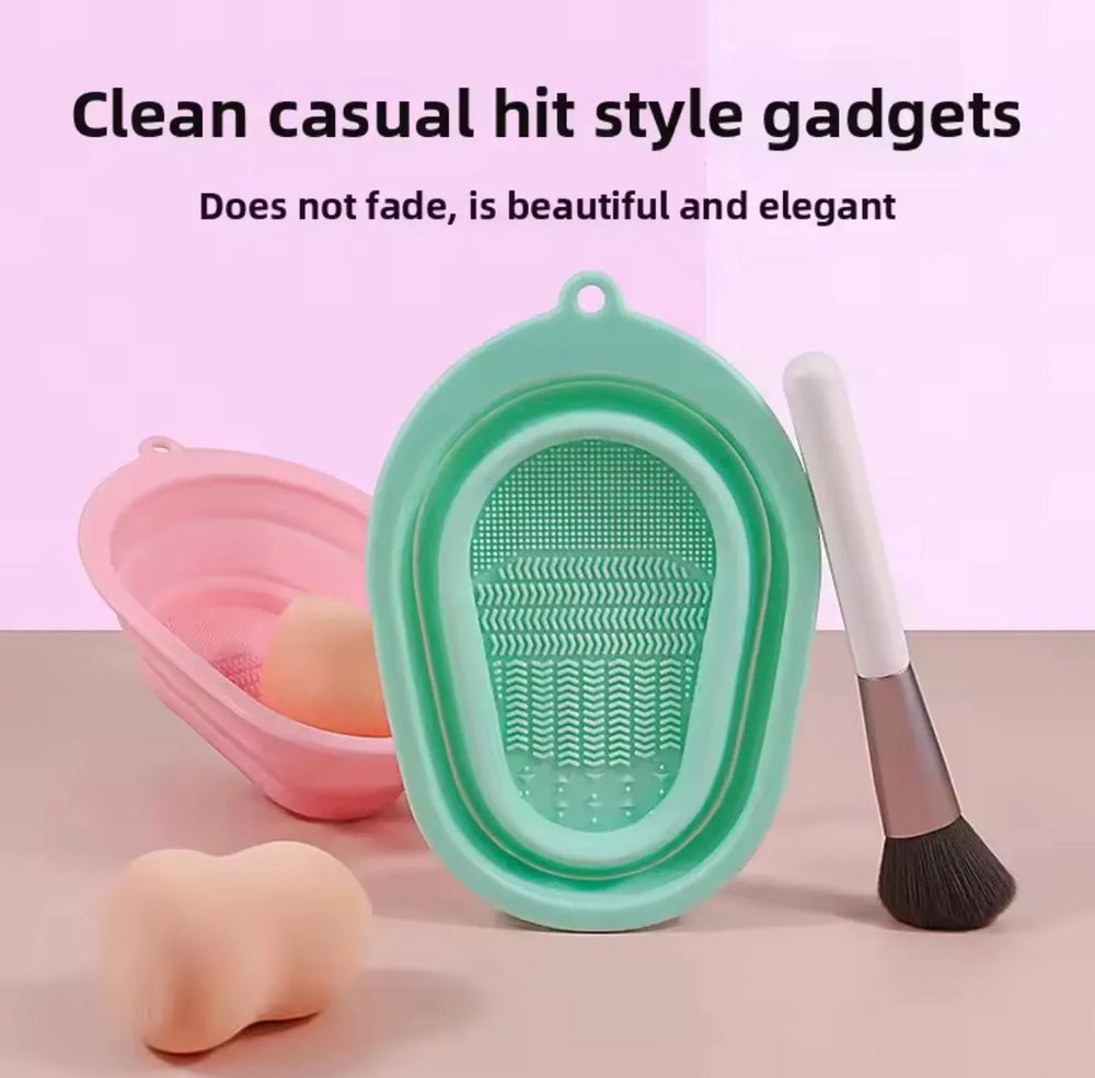 Silicone Foldable Makeup Brush Cleaning Pad Bowl Cosmia.pk