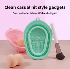 Silicone Foldable Makeup Brush Cleaning Pad Bowl Cosmia.pk