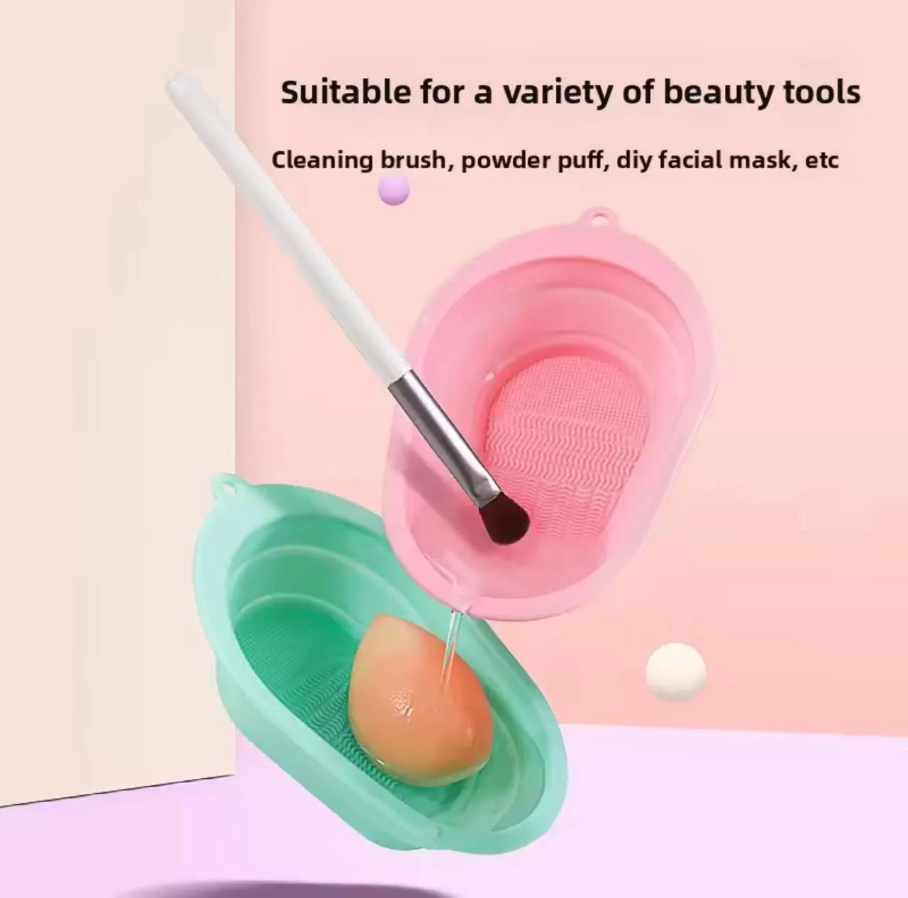 Silicone Foldable Makeup Brush Cleaning Pad Bowl Cosmia.pk