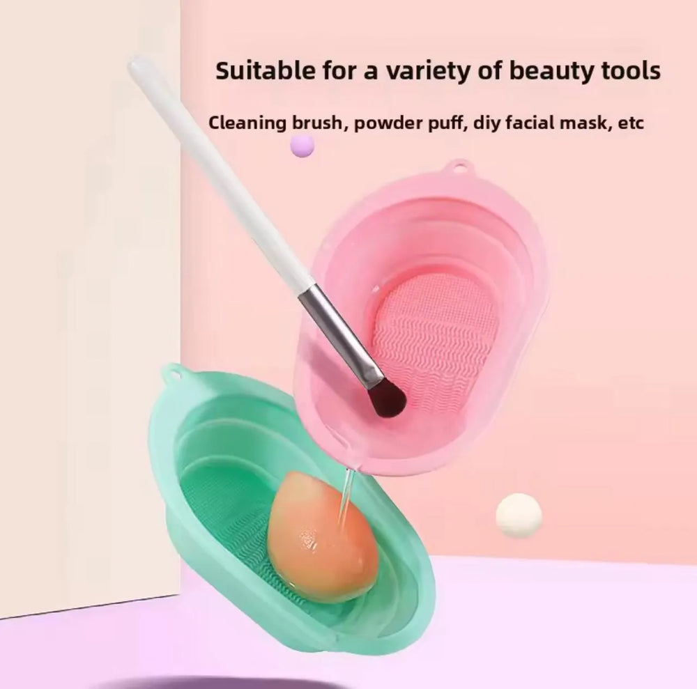 Silicone Foldable Makeup Brush Cleaning Pad Bowl Cosmia.pk
