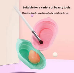 Silicone Foldable Makeup Brush Cleaning Pad Bowl Cosmia.pk