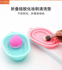 Silicone Foldable Makeup Brush Cleaning Pad Bowl Cosmia.pk