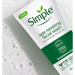 Simple Regeneration (Age Resisting) Facial Wash – Green Tea + Prebiotic - 150ml Simple