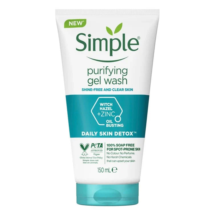 Simple Daily Skin Detox Purifying Gel Face Wash - 150ml Simple