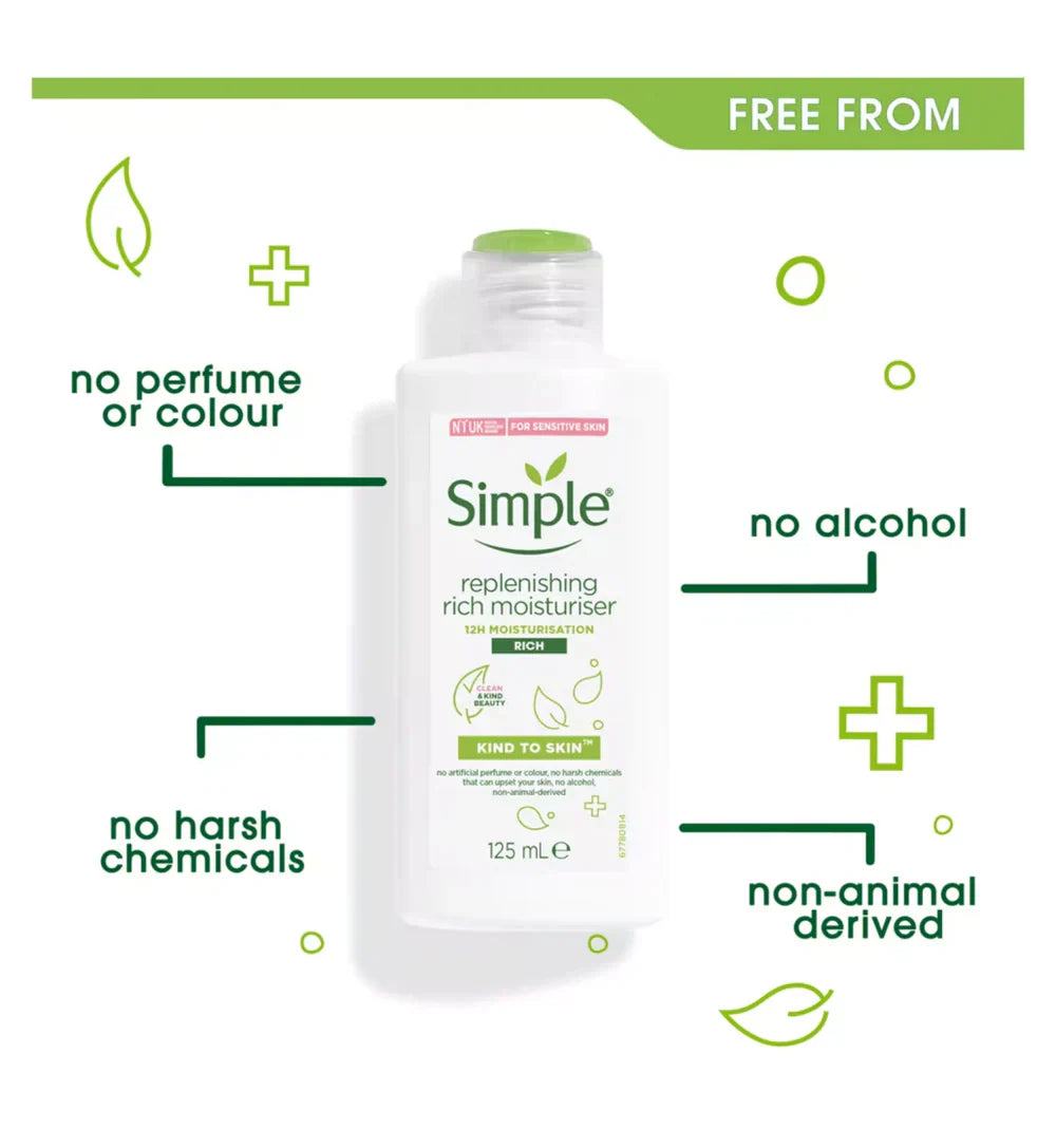 Simple Kind to Skin Replenishing Rich Moisturiser  - 125ml Simple