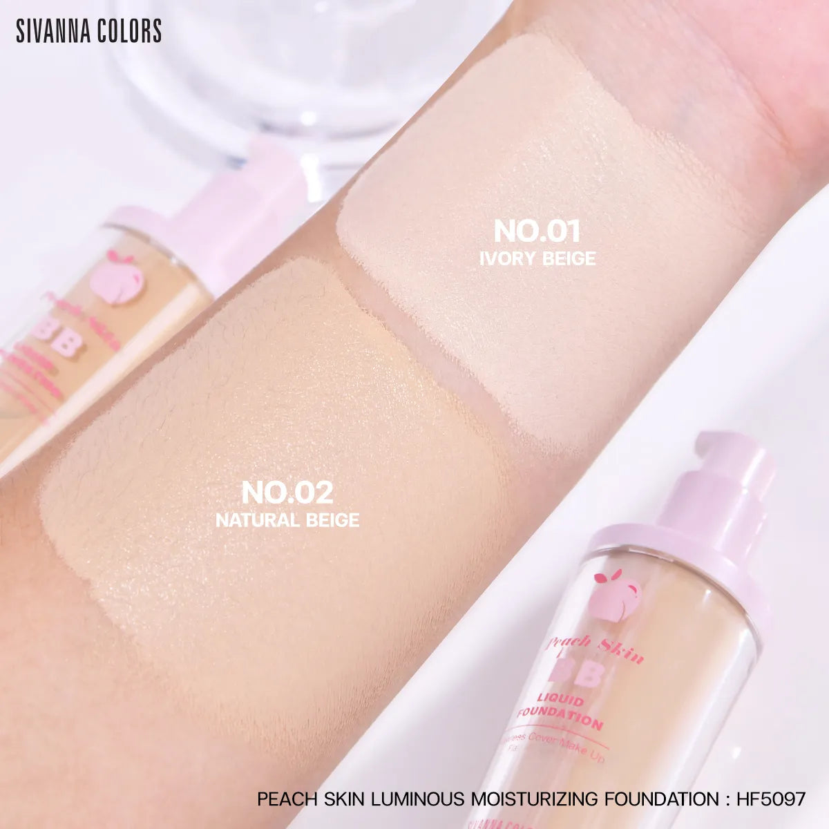 Sivana peach skin foundation Made in Thailand Sivanna