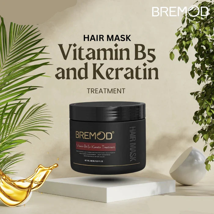 Bremod Vitamin B5 and Keratin Treatment Hair Mask - 500ml Bremod