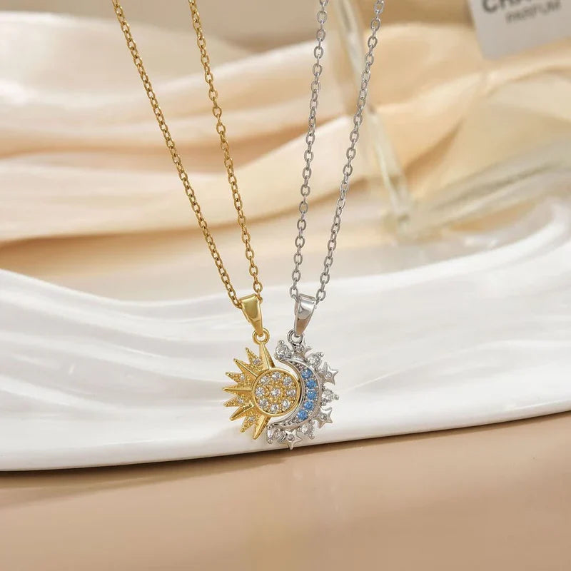 2 in 1 Moon and Sun Necklace Cosmia