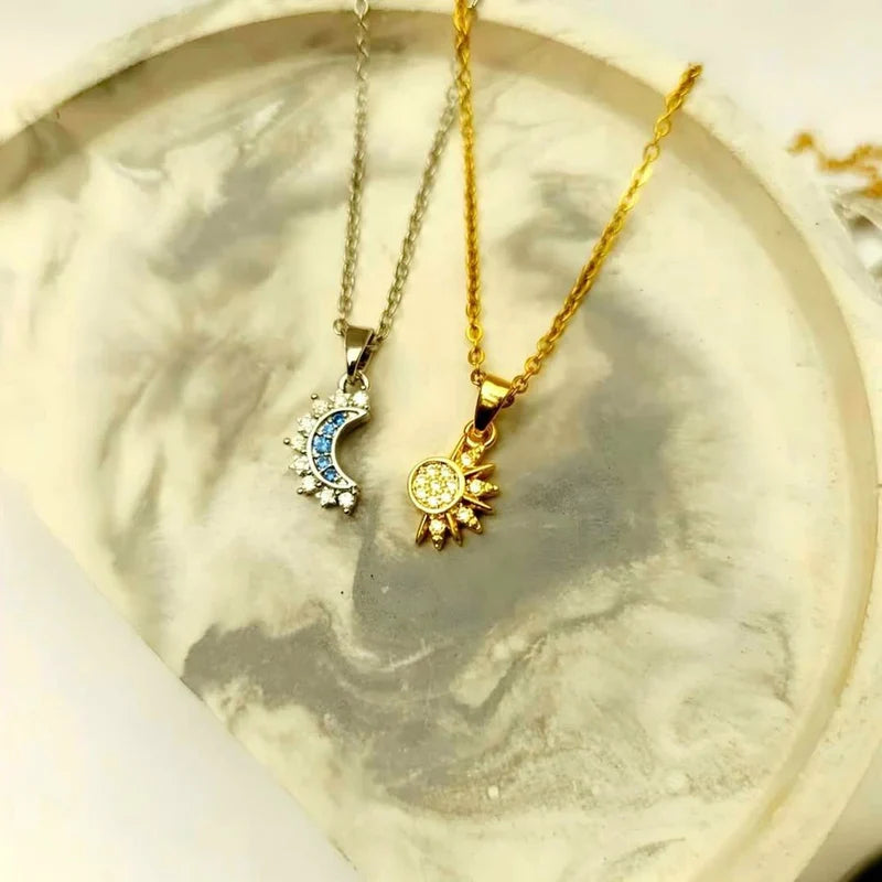 2 in 1 Moon and Sun Necklace Cosmia