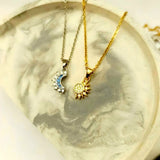 2 in 1 Moon and Sun Necklace