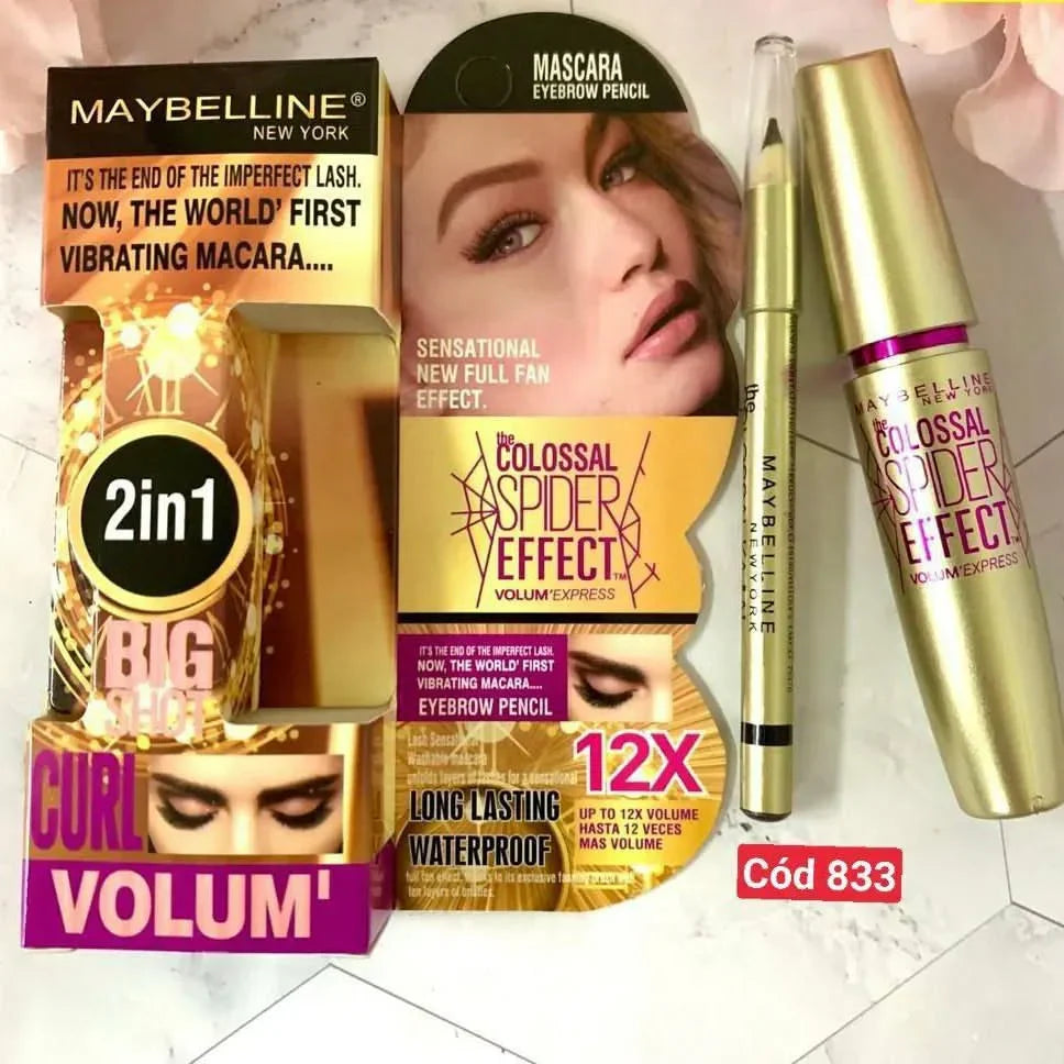 2 in 1 Maybelline Colossal Spider Effect Mascara and Eyebrow Pencil Maybelline
