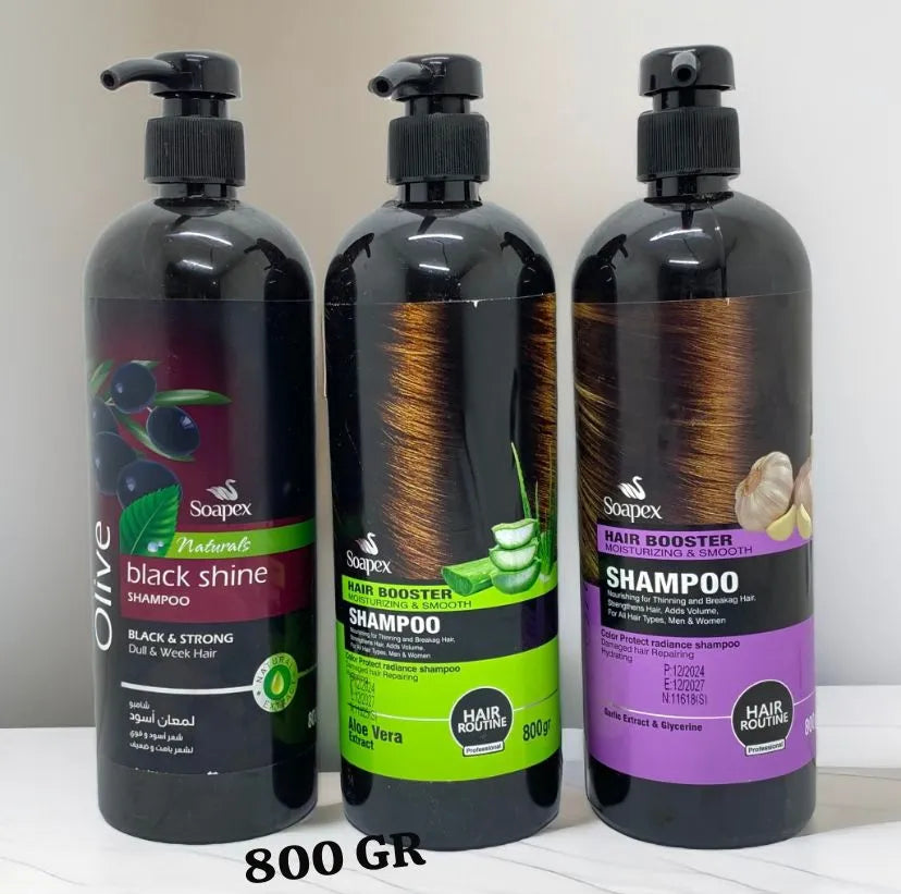 Soapex Natural Black Olive Black Shine Shampoo 800gr Soapex