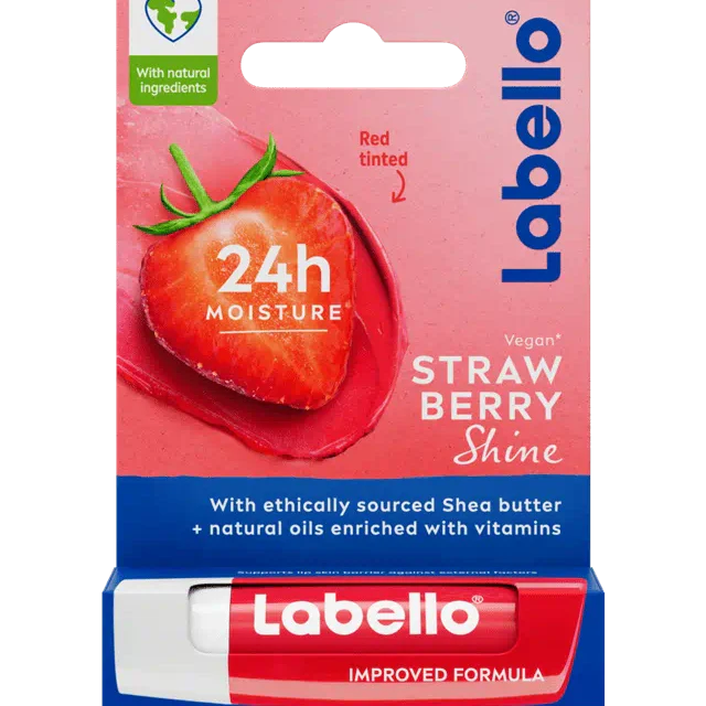 Original Labello Strawberry Shine Lip Balm – 4.8g Labello