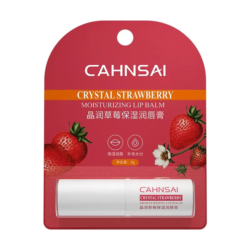 CAHNSAI Crystal Strawberry Moisturizing Lip Balm - 4g CAHNSAI