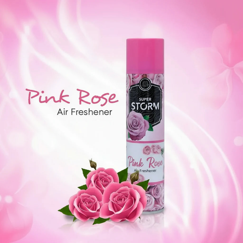 Super Storm Pink Rose Air Freshener - 300ml Super Storm