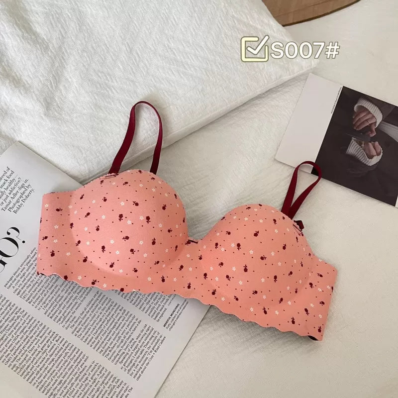 Sweet Printed Half Cup Seamless Push Up Bra Cosmia.pk