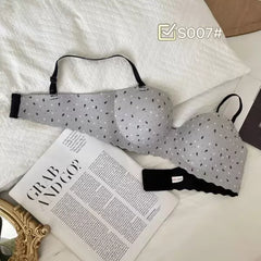 Sweet Printed Half Cup Seamless Push Up Bra Cosmia.pk