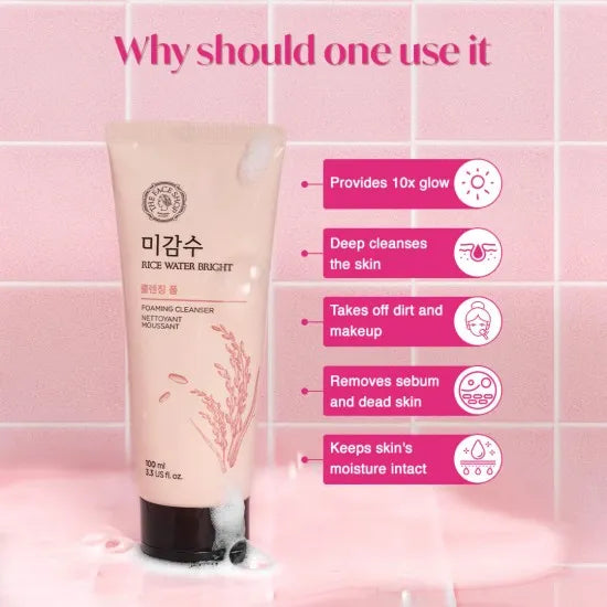 THE FACE SHOP - Rice Water Bright Foaming Cleanser 150ml THE FACE SHOP