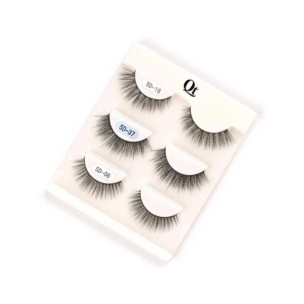 Quetee Beauty Faux Mink Eyelash-Pack Three Quetee