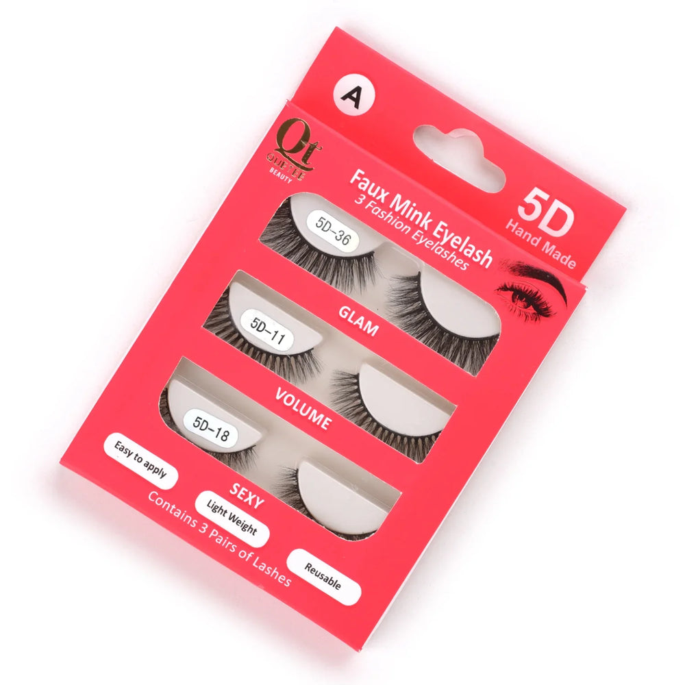 Quetee Beauty Faux Mink Eyelash-Pack One Quetee