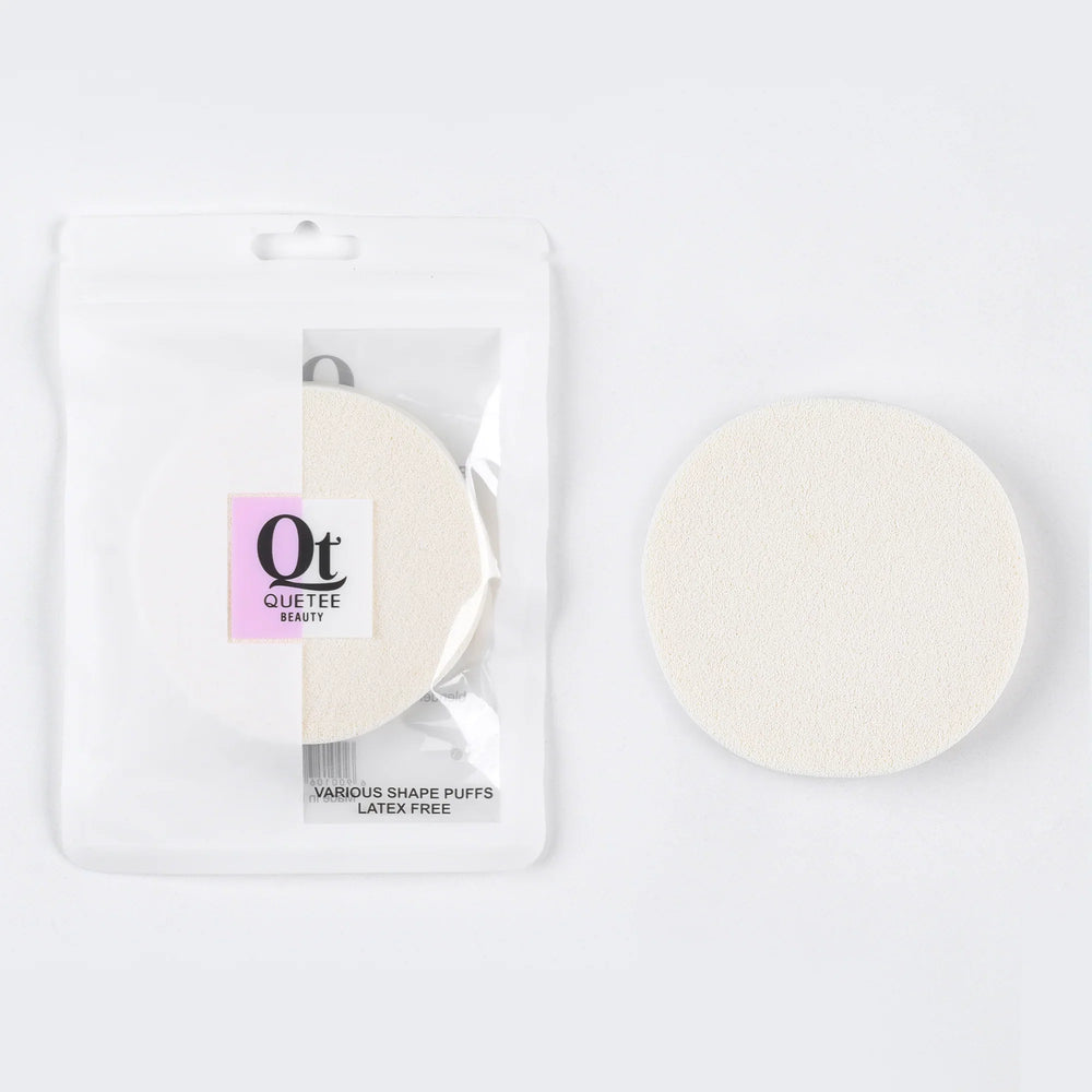 Quetee Beauty Round Shape Makeup Puffs in White Color Quetee